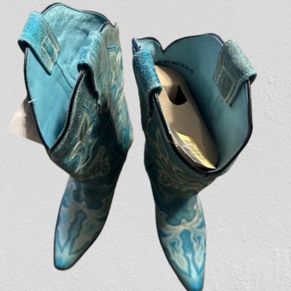 ❤️HOST PICK❤️ Roper Blue All Over Embroidery Western Boots  4214   NWOB Boutique - Picture 6 of 8